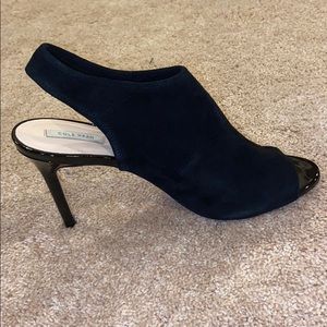 Black sling back heels